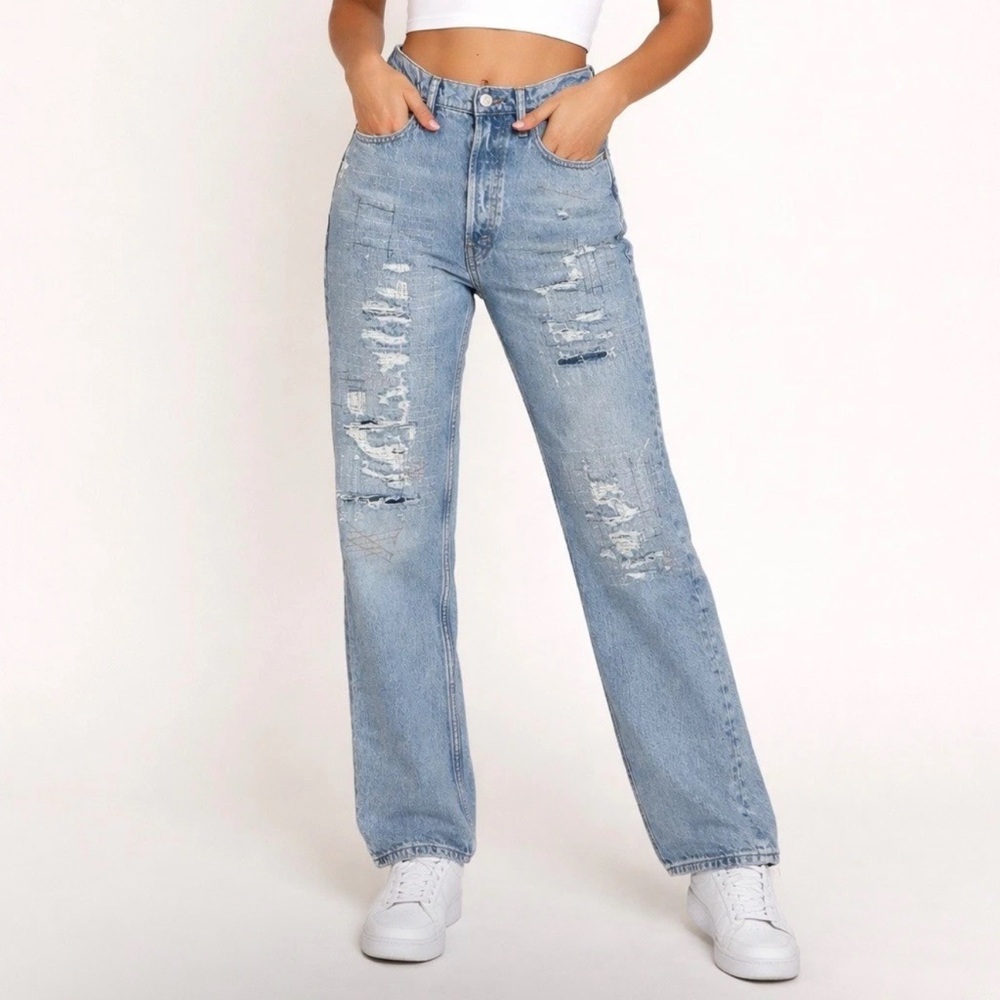 Polo Ralph Lauren Relaxed Straight Crop Jeans High Rise Blue Women Sz 27 NWT